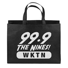 aerial view a black eco - friendly grocery tote sea(tm) - screen print, image 1 of 6