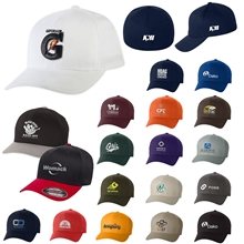 a group of flexfit 6277 structured twill cap