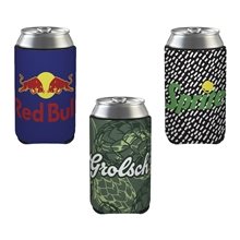 a group of snuggy dye - sublimated can cooler