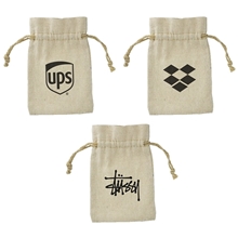a group of 4 x 6 linen drawstring bag