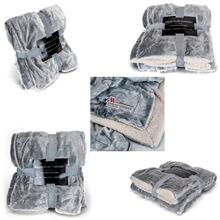a group of velvet sherpa blanket