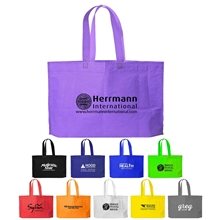 aerial view a group of eco - friendly super market tote bag, image 1 of 2