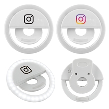 aerial view a group of rechargeable clip - on lite ring with 36 leds, image 1 of 2