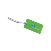 aerial view a lime green rectangle hi - flyer luggage tag, image 1 of 4