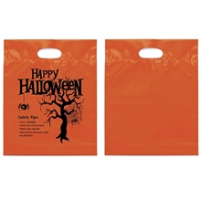 a group of happy halloween die cut bag with flexo ink imprint