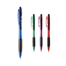 aerial view a group of translucent sparkling ballpoint pen, image 1 of 3