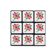 a group of 9- panel full stock custom rubiks cube