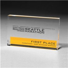 a group of rectangular acrylic paperweight - 2-1/2 x 4 x 1/2