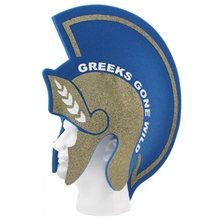 a group of foam trojan warrior helmet