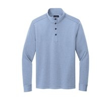 aerial view a aegean blue heather brooks brothers(r) mid - layer stretch 1/2- button, image 1 of 5