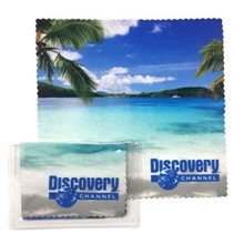a group of microfiber full color cloth 6x6 in pouch