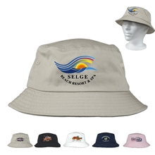 a group of full color imprint cotton bucket hat