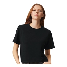 aerial view a black american apparel - womens fine jersey boxy tee, image 1 of 6