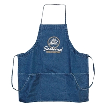 aerial view a denim denim 3- pocket apron, image 1 of 2