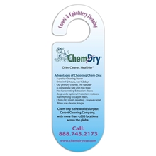 aerial view a custom door hanger oval paper card, image 1 of 2