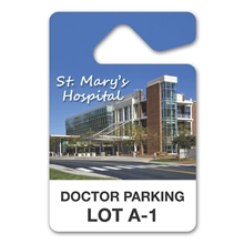 aerial view a custom paper hang tag 4-1/2 x 3, image 1 of 2