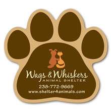 aerial view a custom paw print promotional magnet, image 1 of 2