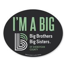 aerial view a custom car sign oval magnet 5 x 4, image 1 of 2