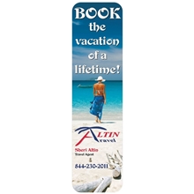 aerial view a custom laminated cover paper bookmark, image 1 of 2