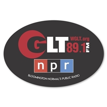 aerial view a custom 4 x 6 in oval perm bumper sticker, image 1 of 2