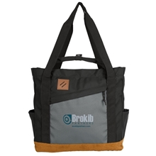 aerial view a charcoal kapston(r) willow rpu tote - pack, image 1 of 7