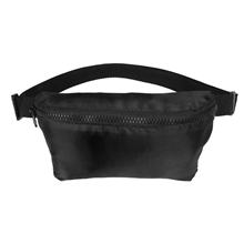 a black simple zippered fanny pack