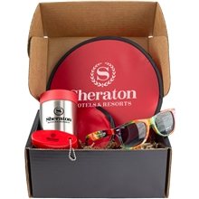 aerial view a group of seaside outdoor activity kit, image 1 of 2