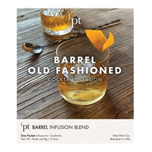 aerial view a group of barrel old fashioned cocktail infusion drink packet, image 1 of 2