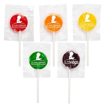 aerial view a assorted ad pops - fruit flavored lollipops, image 1 of 6