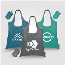 a group of santorini rpet 210d foldaway shopping tote bag