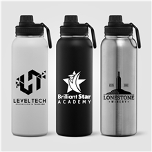 a group of alaska ultra - 40 oz stainless steel double wall water bottle