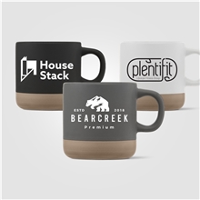 a group of terra 12 oz clay base ceramic mug