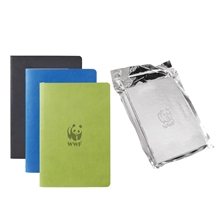 aerial view a group of 3- piece journal and vacpack set, image 1 of 2