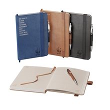 aerial view a group of preston hardcover journal pen combo, image 1 of 2