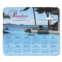 aerial view a calendar rectangle removable adhesive mouse pad / counter mat, image 1 of 2