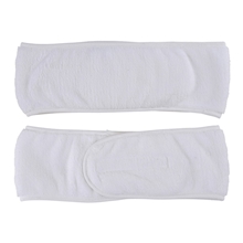 aerial view a white cascade spa microfiber head wrap, image 1 of 3