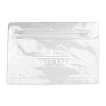 aerial view a clear essential school pouch, image 1 of 2