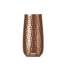 aerial view a dipped metallic swell 6 oz champagne flute, image 1 of 2
