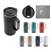 aerial view a group of pelican ridge(tm) 18 oz recycled double wall stainless steel mug, image 1 of 2
