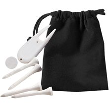 a black deluxe golf kit in pouch