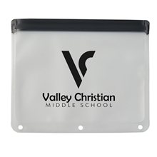 aerial view a black zip - it(tm) peva school pouch, image 1 of 2