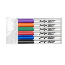 aerial view a group of fine point dry erase marker 6 pack - usa made, image 1 of 2