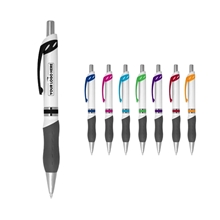 aerial view a group of campus rubber grip click pen, image 1 of 2