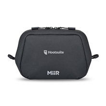 aerial view a black miir(r) olympus 2.0 3l zippered pouch, image 1 of 7