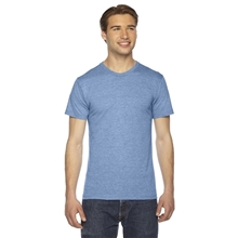aerial view a athletic blue american apparel - unisex triblend track tee, image 1 of 3
