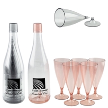 a group of bubbly reusable champagne flutes set
