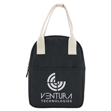 aerial view a black workspace lunch cooler bag, image 1 of 4