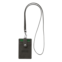 aerial view a black leeman rfid card badge holder, image 1 of 6