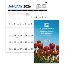 aerial view a group of colorful impressions monthly pocket planner, image 1 of 12