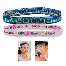 a group of headband stretchy elastic dye sublimation headbands - photoimage (r) full color imprint